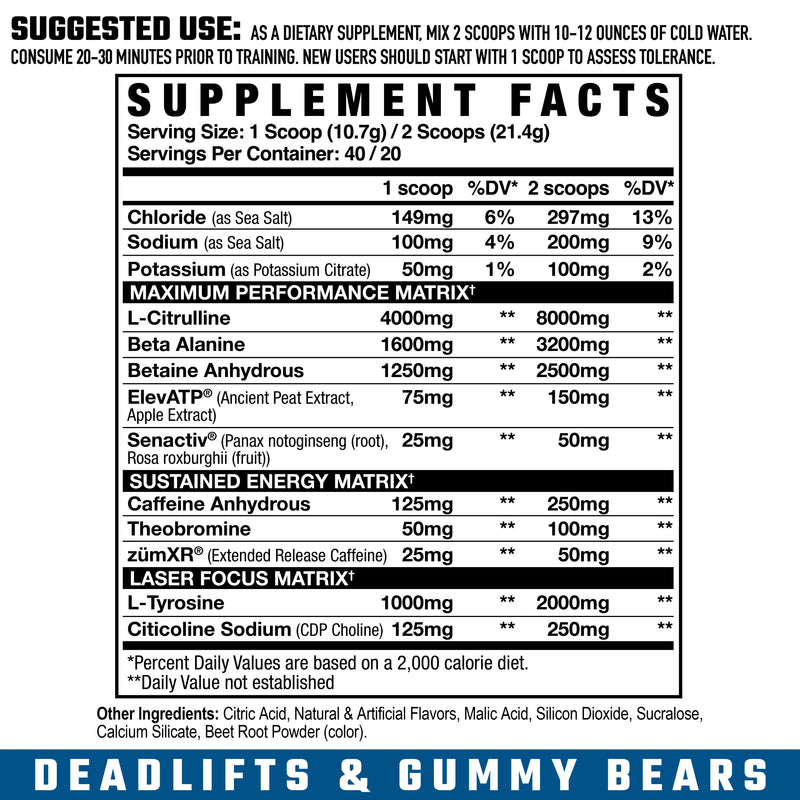 Axe & Sledge Intake Pre Workout